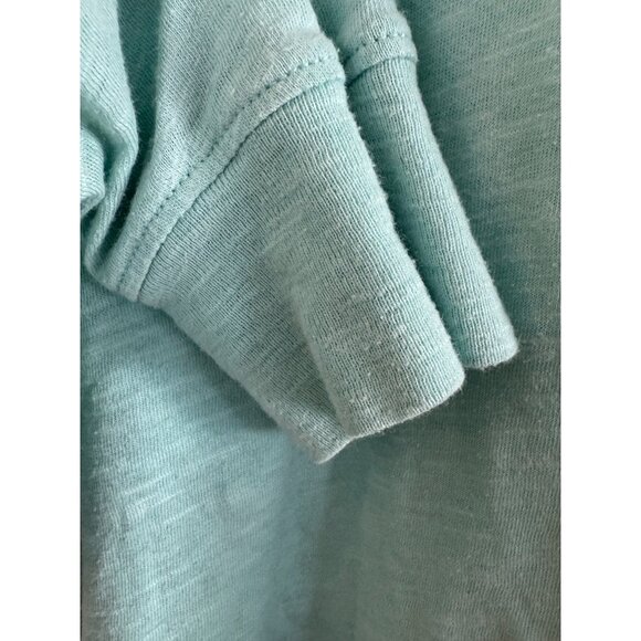 Victorias Secret PINK Long Sleeve Crew Neck Top XS Mint & White Cotton Blend - Picture 4 of 4